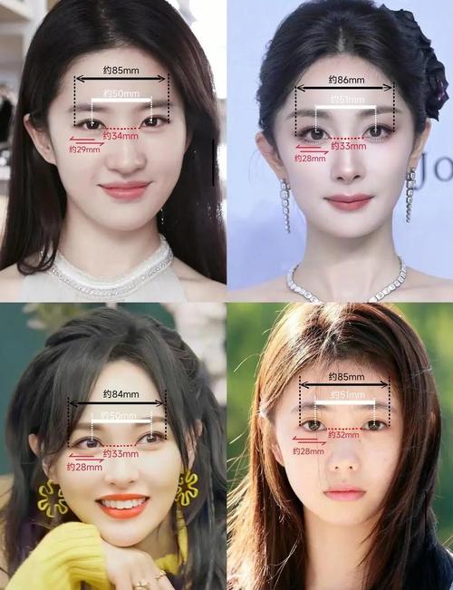 窄眼距女星妆容技巧盘点，AI设计也参考的面部美学